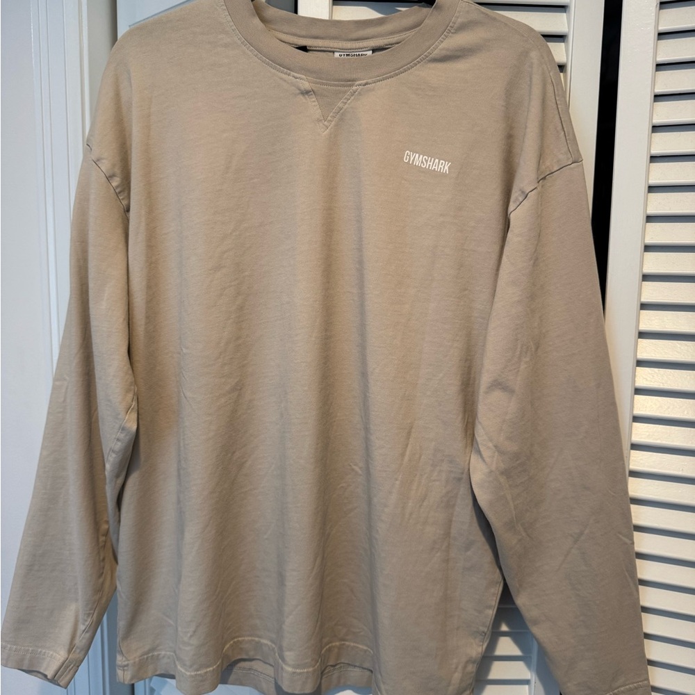 Gymshark Long Sleeve T-Shirt (Tan, Size L)